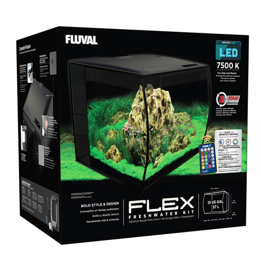 Fluval FLEX Aquarium Kit, 15 Gal (57 L)
