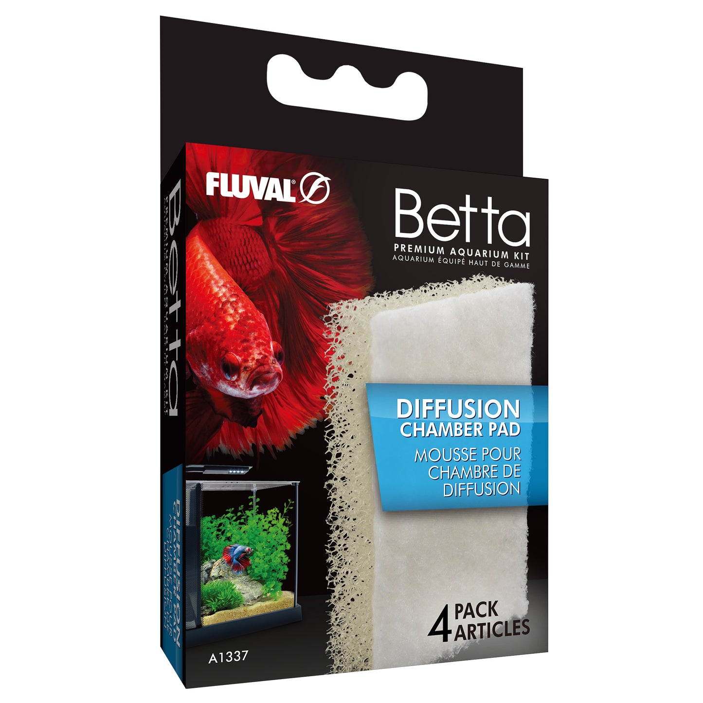 Fluval Betta Diffusion Chamber Pad, 4-Pack