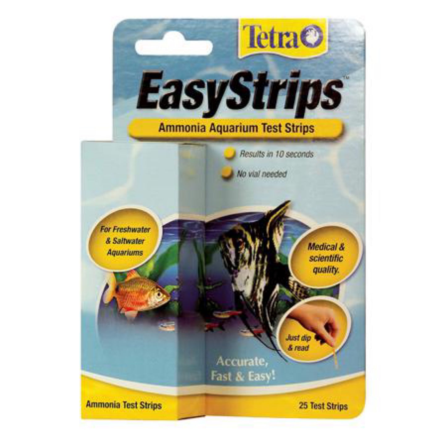 Tetra EasyStrips 25 Count, Ammonia Test Strips for Aquariums, Water Testing, 25-Strip
